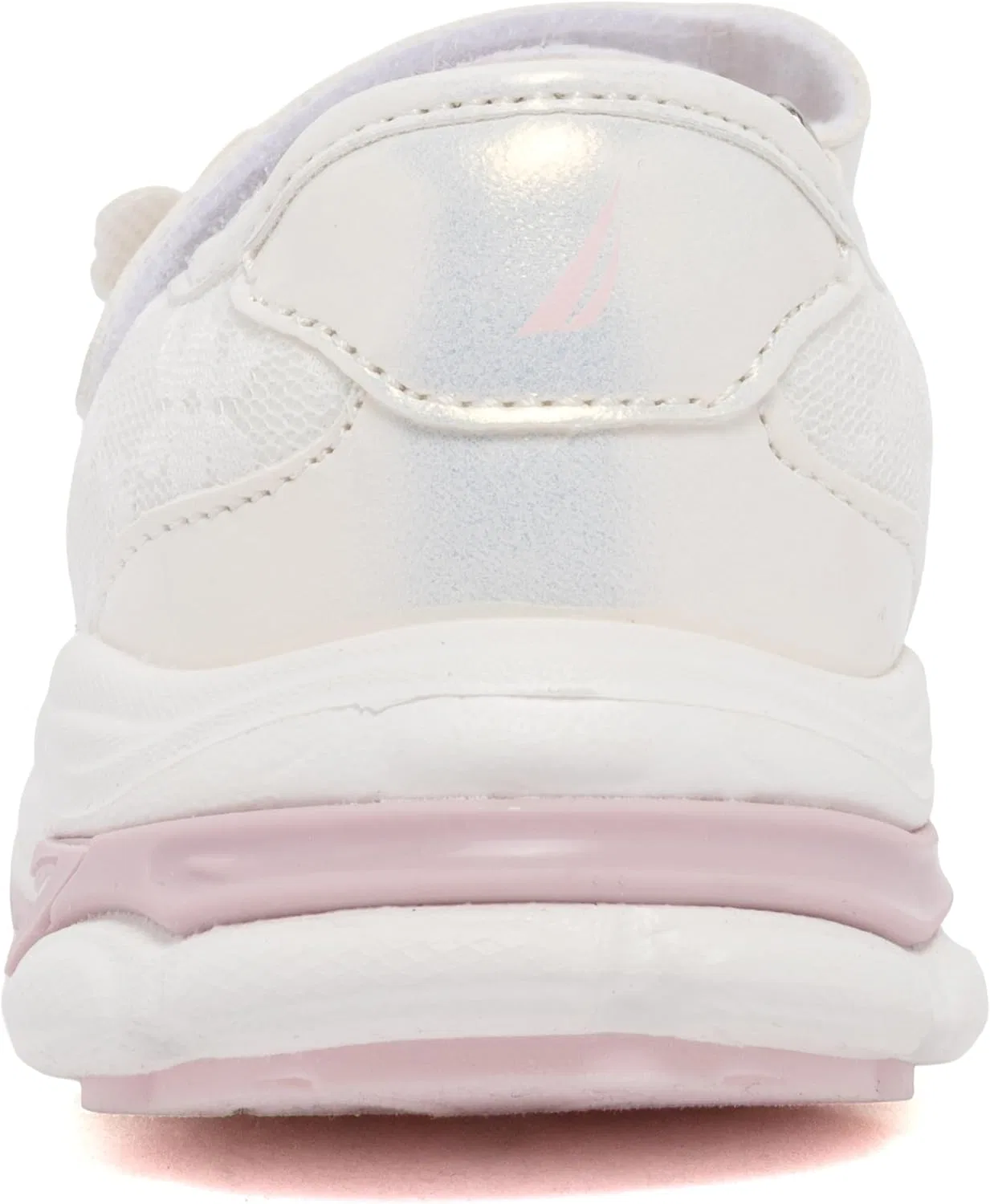 Детские кроссовки для девочек с закрытием на липучке Jemese R Nautica, White Iridescent Pink — фото 3