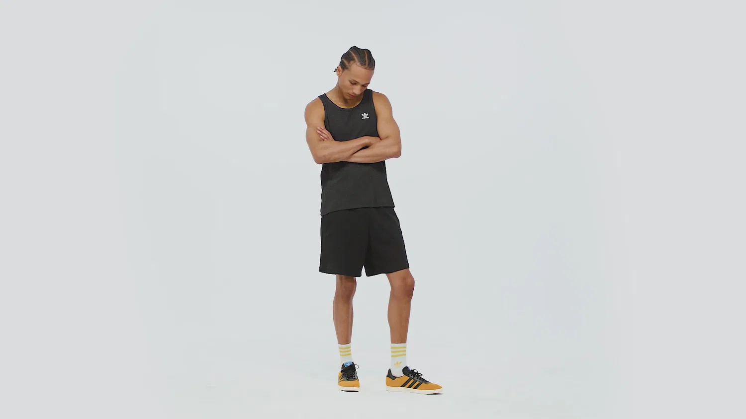 Мужская майка-безрукавка с круглым вырезом Trefoil Essentials Adidas Originals, Black — фото 2