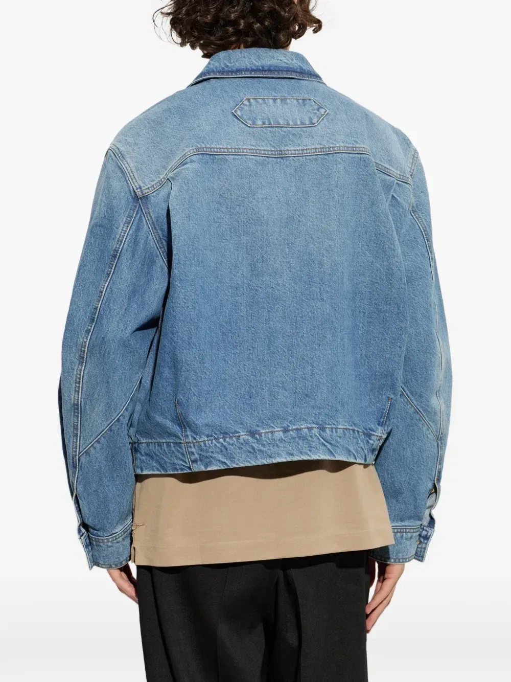 Джинсовая куртка The de-Nîmes Canevas на молнии JACQUEMUS, синий — фото 4