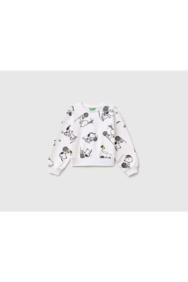 Детские свитшот для девочек с принтом Snoopy United Colors Of Benetton, Mix