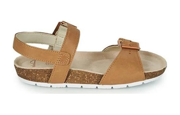 Детские сандалии Clarks, натуральная кожа, Brown — фото 3
