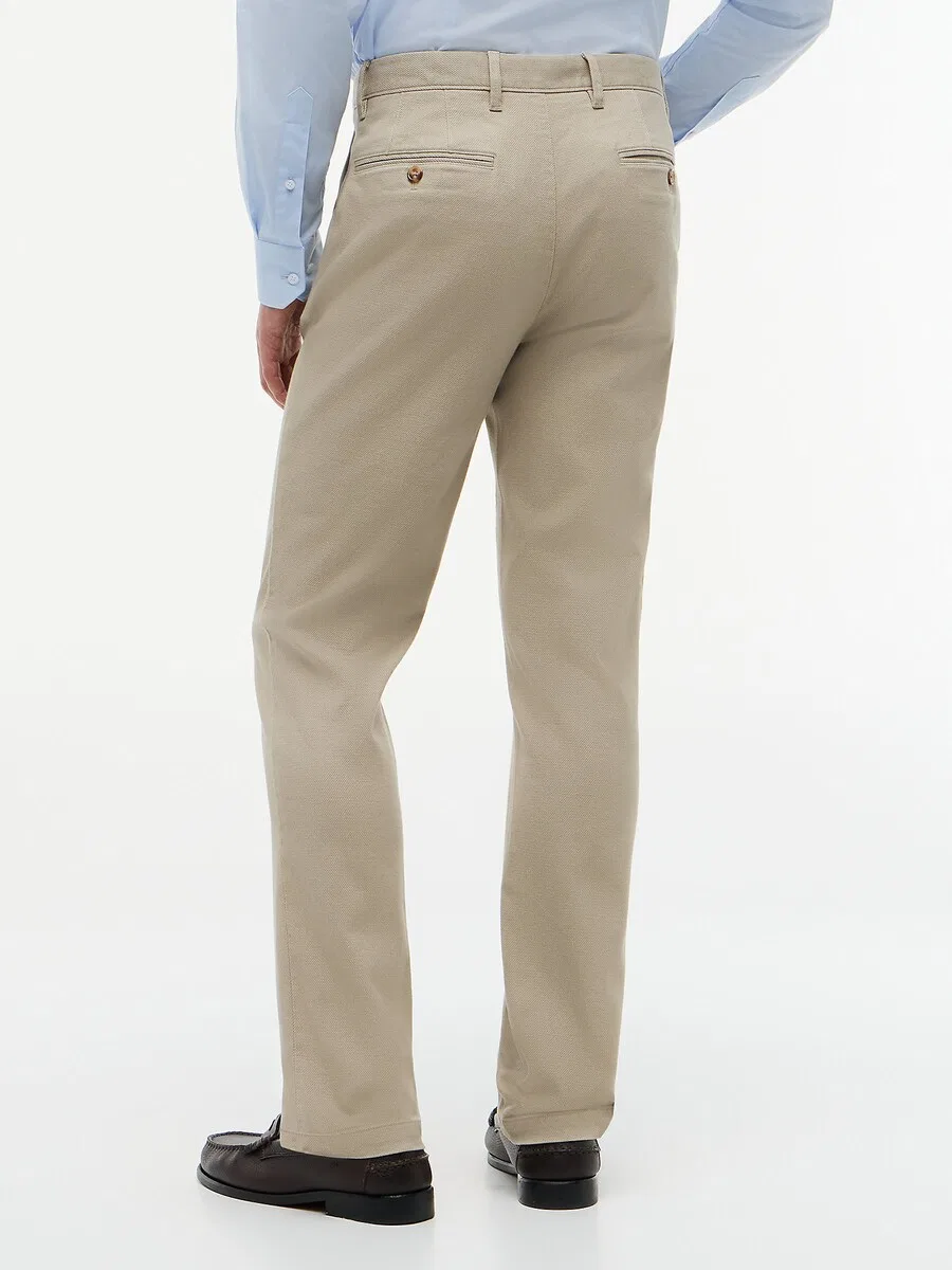 Брюки-чиносы TOMMY HILFIGER Regular 'Denton Straight Textured' бежевого цвета — фото 4