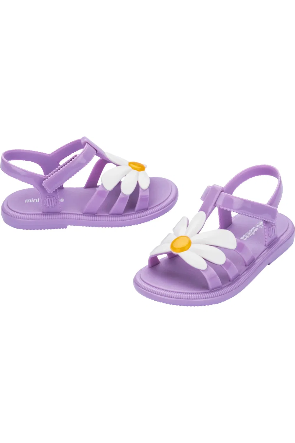 Сандалии детские с цветочными аппликациями Hip Bloomy Jelly Mini Melissa, Lilac/White — фото 3
