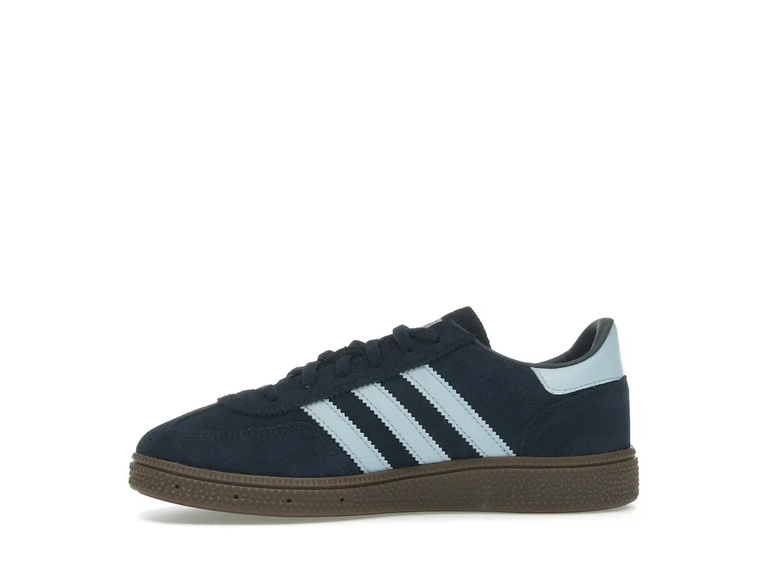 Детские кроссовки для мальчиков с закрыванием на липучке Adidas Handball Spezial Comfort Closure, Collegiate Navy Clear Sky Gum — фото 3