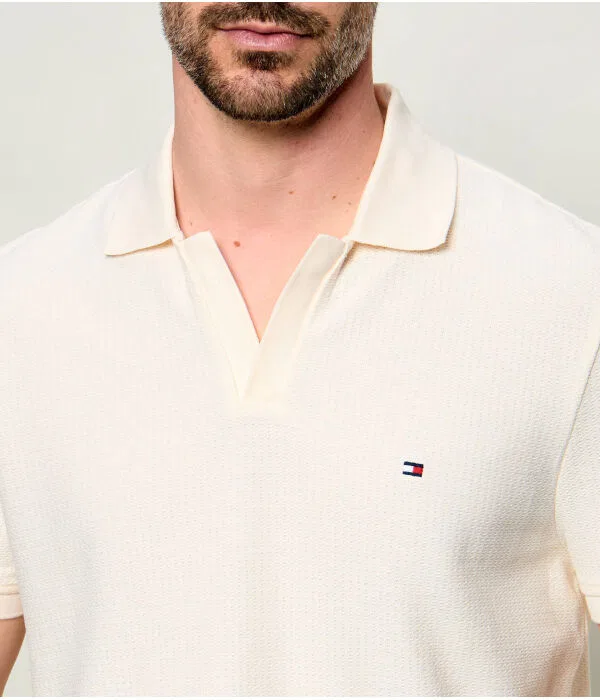 Мужской пуловер с V-образным вырезом Polo Jonny Tommy Hilfiger, Écru — фото 4