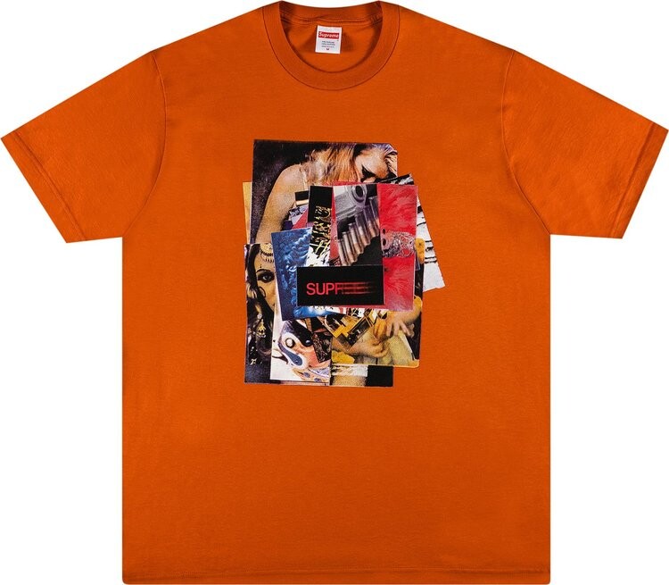 

Футболка Supreme Stack Tee 'Rust', оранжевый