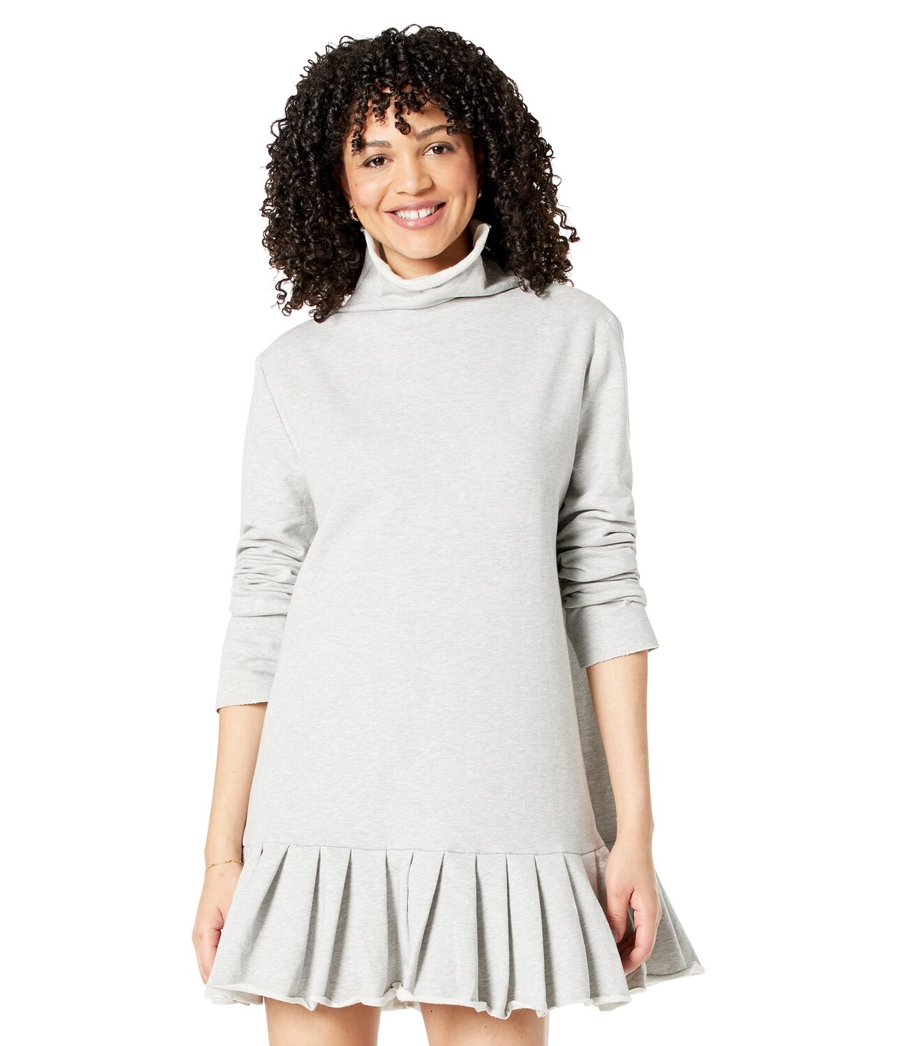 

Платье Norma Kamali, Long Sleeve Turtle Dress w/ Pleated Bottoms