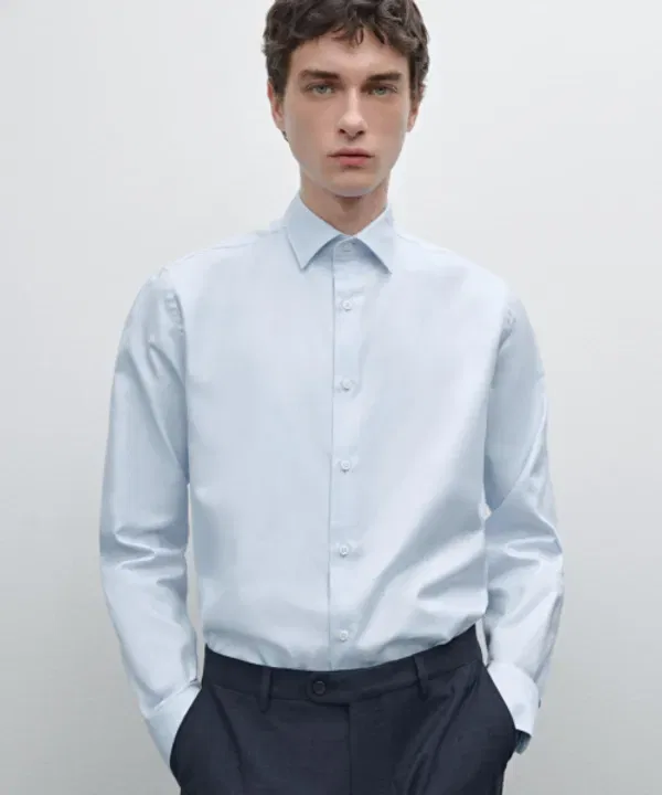 Оксфордская рубашка slim fit, 100% хлопок, Massimo Dutti