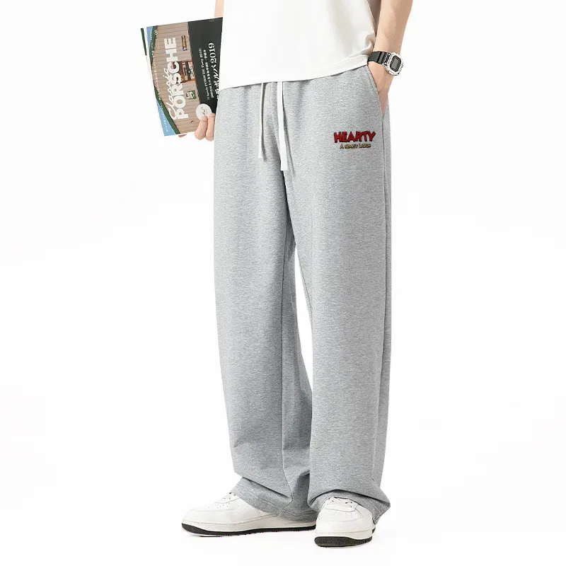 Детские утепленные флисом брюки прямого кроя MINISO, Heather Gray — фото 4