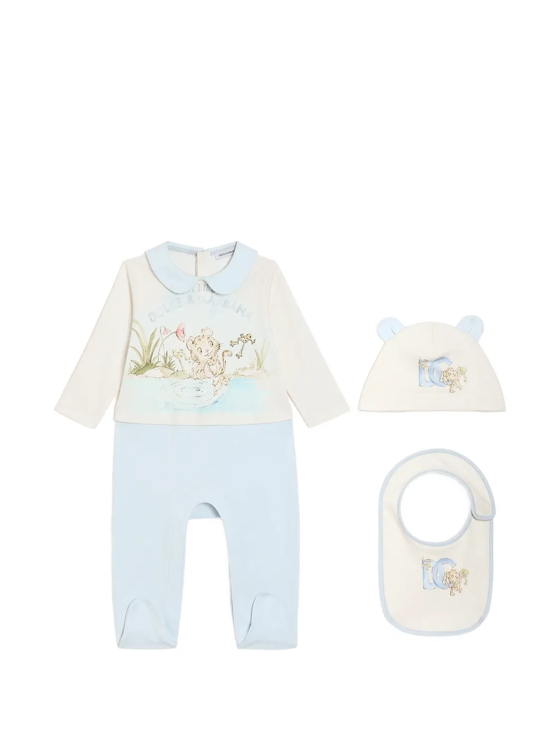 Подарочный комплект с вышивкой Dolce & Gabbana Kids, синий