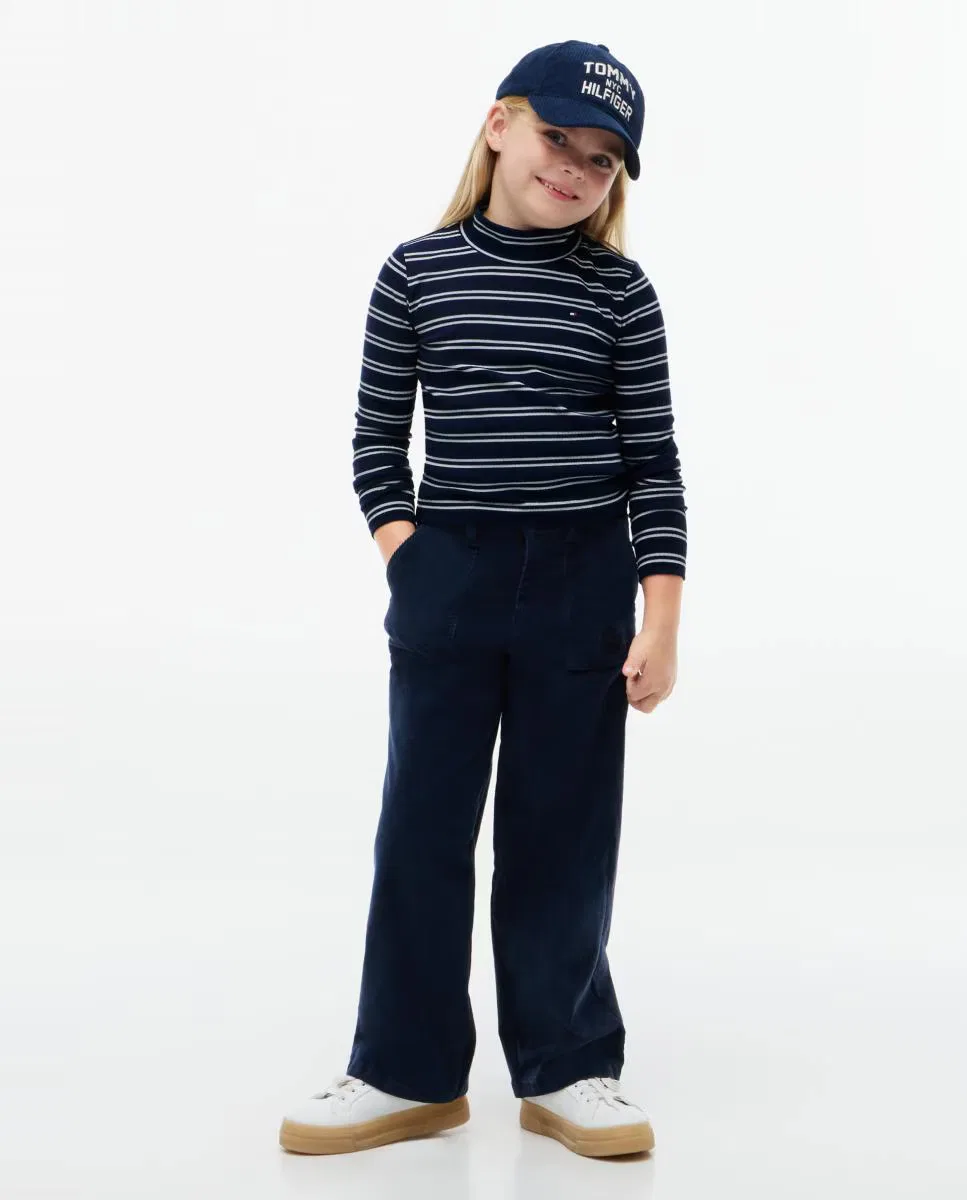 Детская футболка с длинным рукавом, Punto Canalé, Tommy Hilfiger, желтый — фото 4