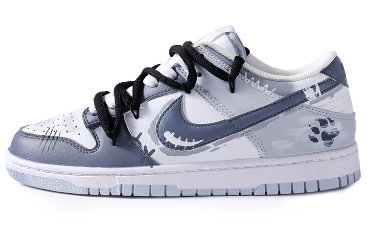 

Кроссовки Nike Dunk Skateboarding Shoes Women's Low-top Grey/white, серый