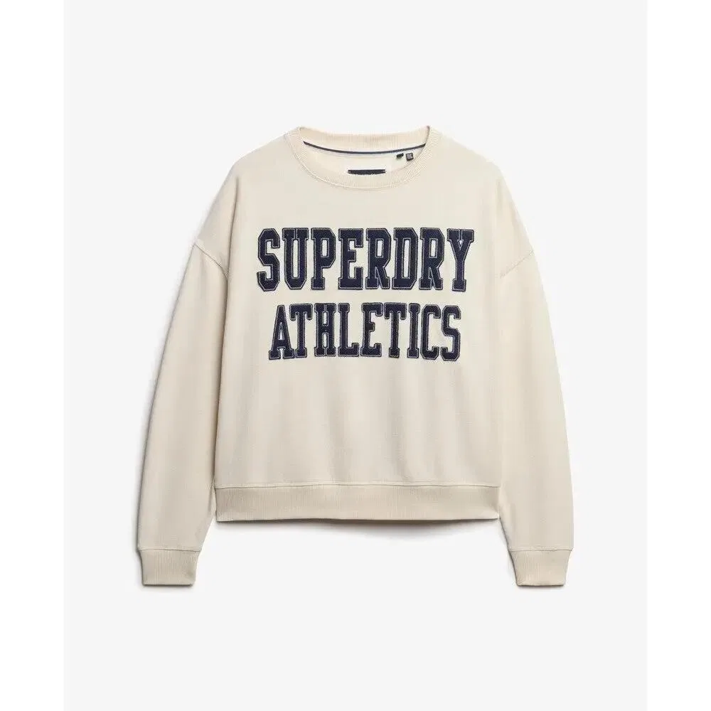 Женский оверсайз-свитшот с принтом Athletic Essentials Superdry, Weiß