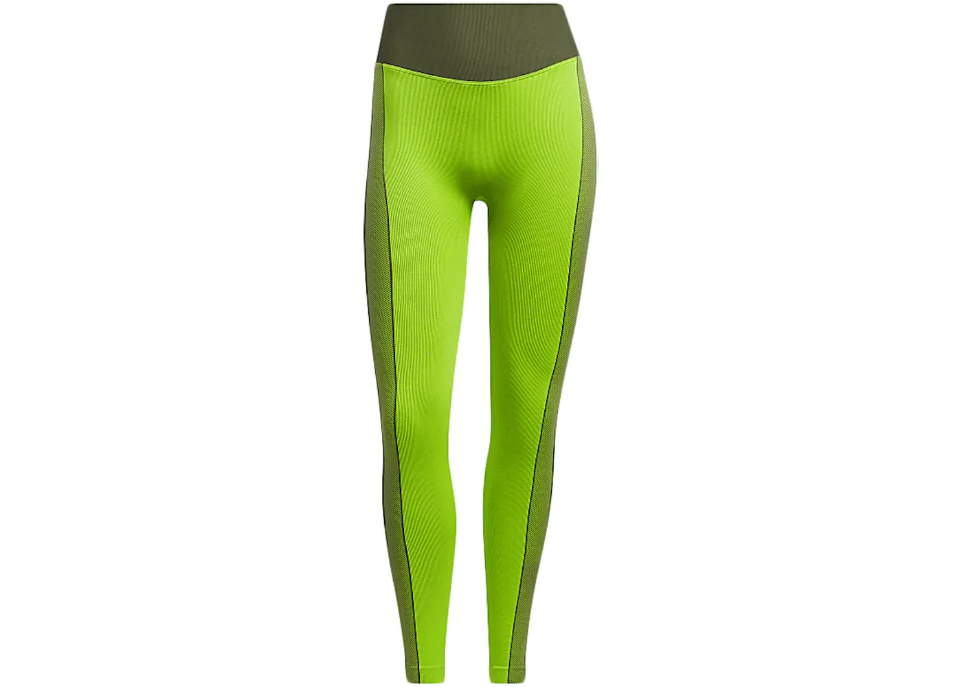 Женские леггинсы с принтом Adidas Ivy Park Halls of Ivy 3-Stripes Knit Tights 2.0, Semi Solar Slime/Wild Pine