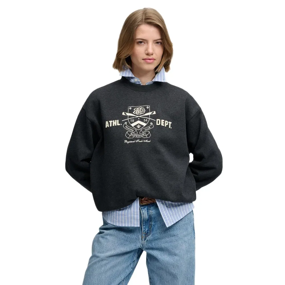 Женский свитшот с вышивкой Country Club Crew Superdry, Black