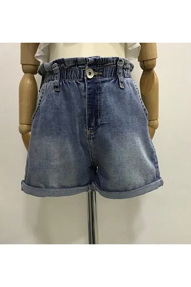 Детские джинсовые шорты для девочек Basics Çikoby, Blue