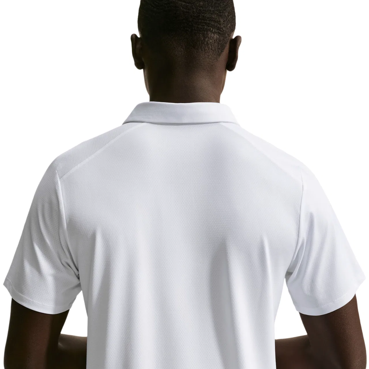 Мужское поло для тенниса NikeCourt Dri-FIT Advantage Polo, белый/черный — фото 2