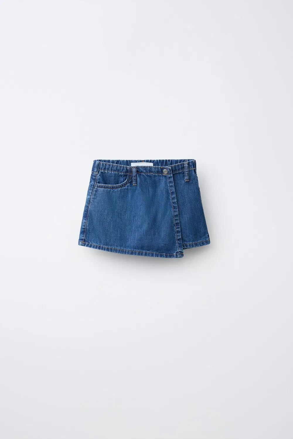 Джинсовая юбка-бермуда ZARA, Blue