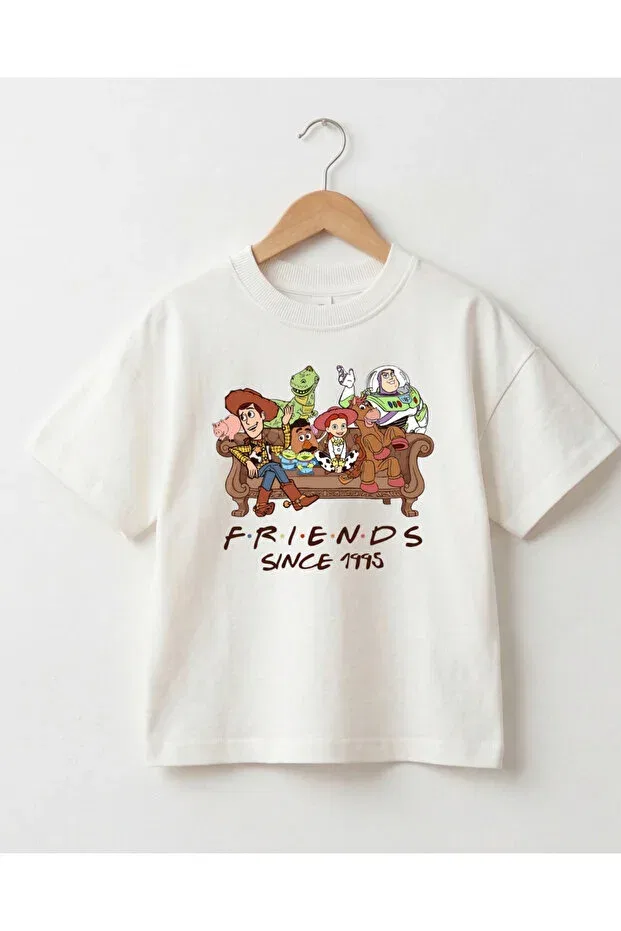Детская футболка оверсайз с принтом Fun Friend Themed Babytex, Ecru