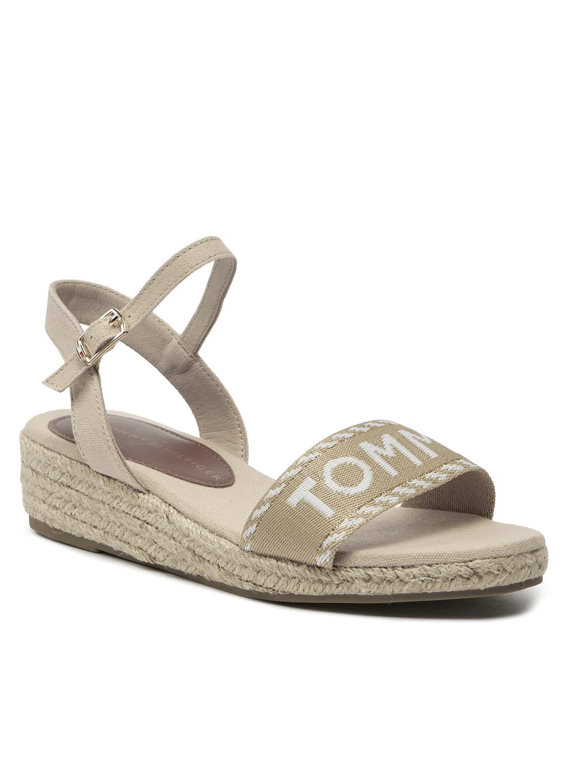 Эспадрильи для девочки Rope Wedge Sandal Tommy Hilfiger, бежевый — фото 2