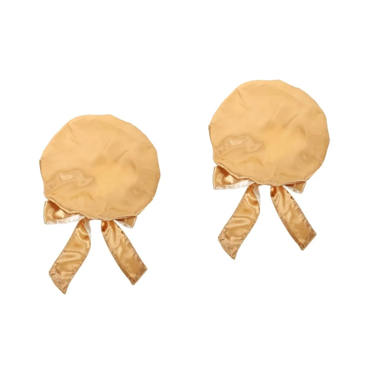 Satin Шапочка для душа с бантом, FRCOLOR, 2 шт, 33x33 см, Golden