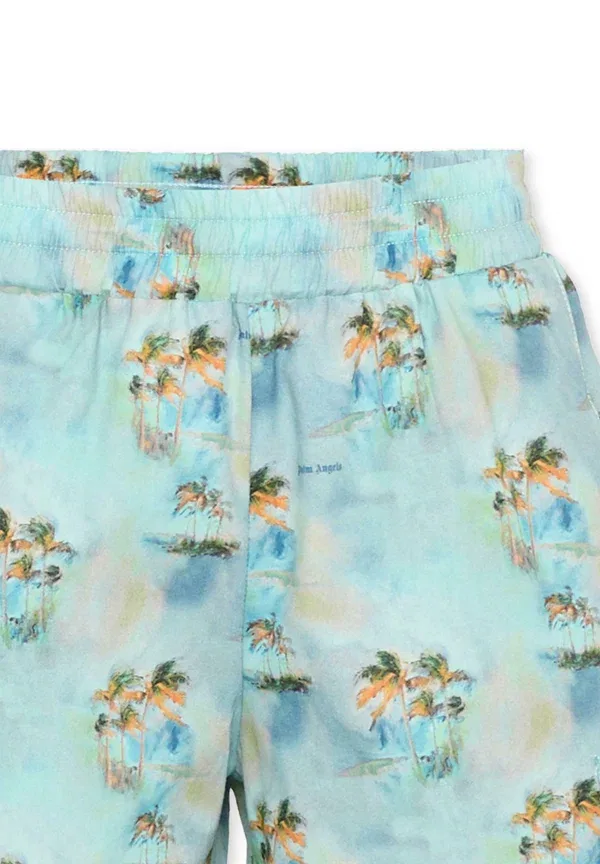 Шорты с принтом Cargo trousers Palm Angels, Light Blue, светло-голубой — фото 3