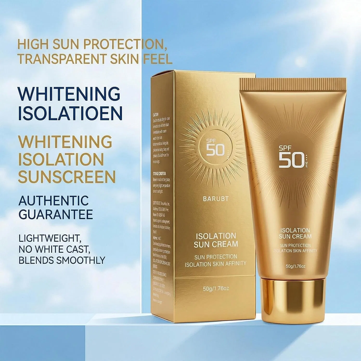 Солнцезащитный крем для тела, 50 г, SPF Generic — фото 3
