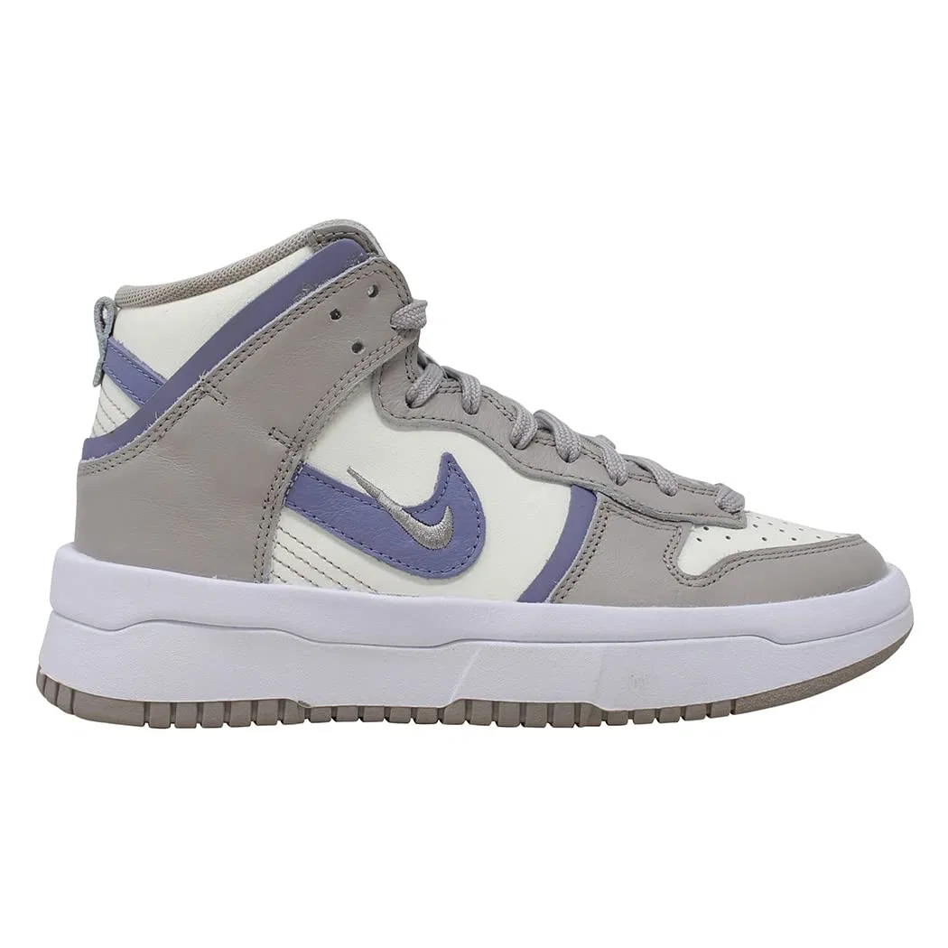 Детские кроссовки для девочек с принтом Dunk High Up NIKE, Sail Iron Purple College Grey
