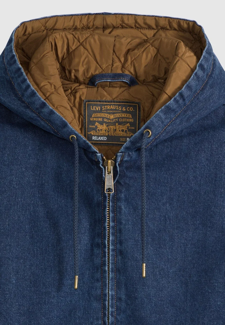Куртка LEVI'S межсезонья 'POTRERO' темно-синего цвета — фото 4