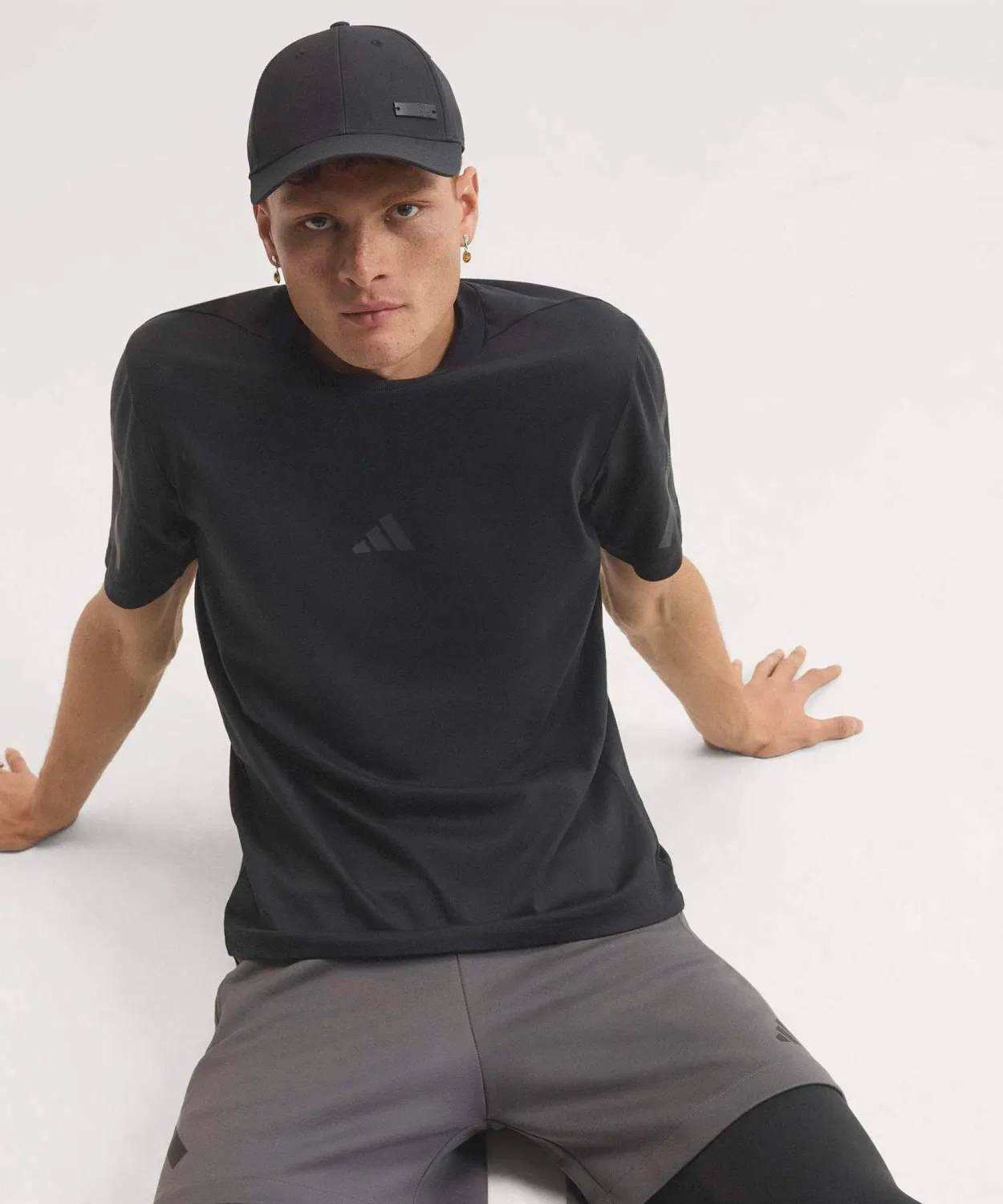 Мужская футболка с длинным рукавомZ.N.E. Adidas, Black