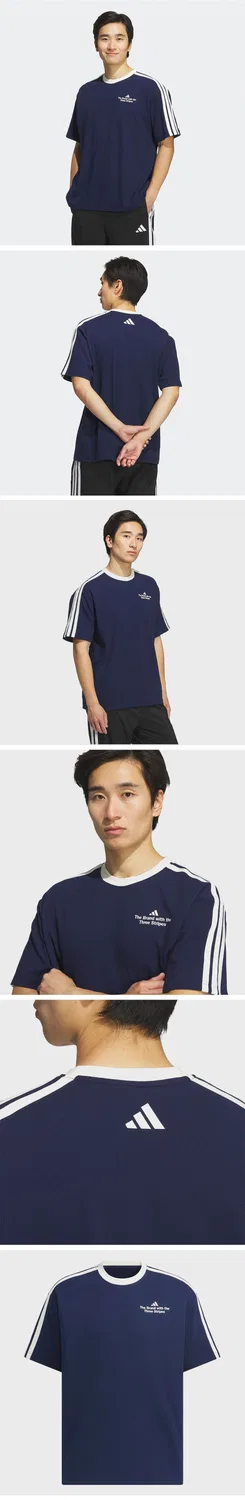 Мужская футболка свободного кроя с графикой Night Indigo от Adidas — фото 4