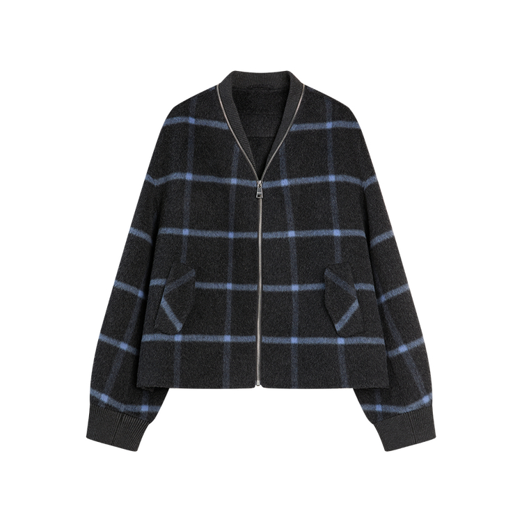 

ELLE Пальто женское синее в клетку Moderate