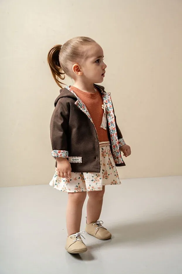 Детский комплект для девочек с принтом Glam Jnf Kids, Brown