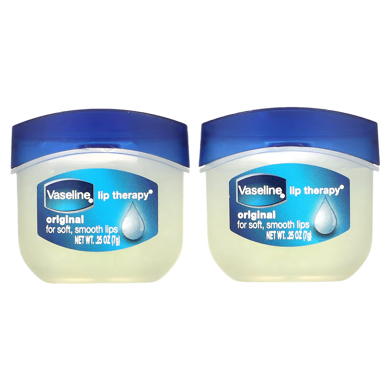 

Vaseline, Lip Therapy, оригинальный бальзам для губ, 2 шт. В упаковке, 7 г (0,25 унции)