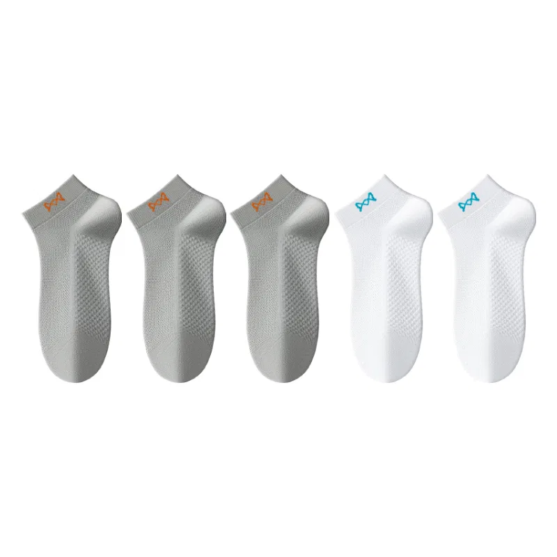 Детские носки-невидимки 5 пар, Light Gray 3+White 2, MIIOW