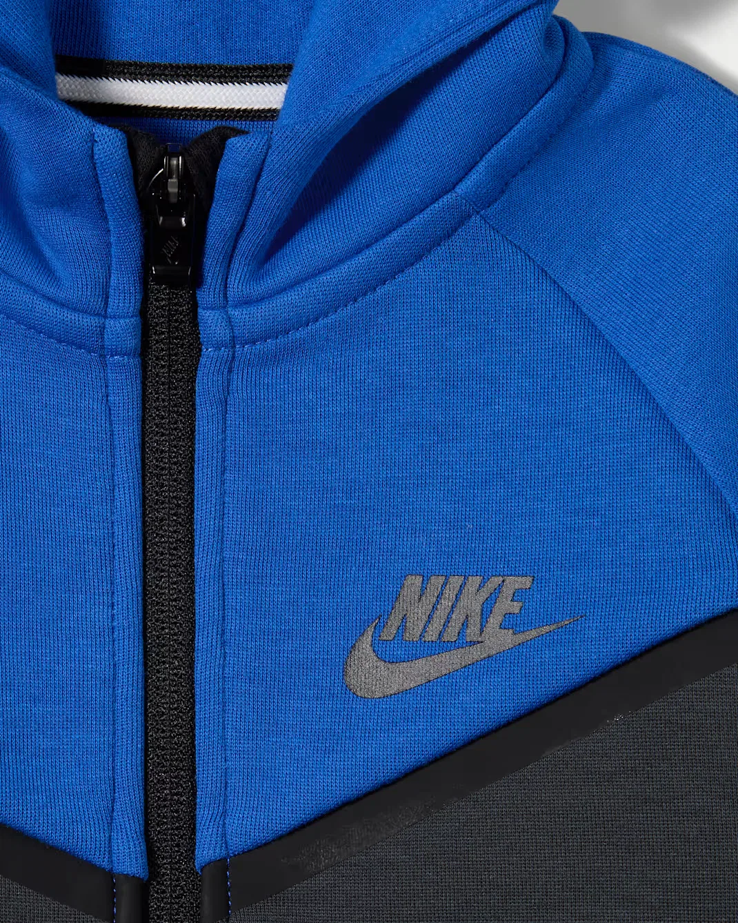 Детский флисовый комбинезон (2 предмета) на молнии, размер 12-24 месяца Nike Sportswear, Game Royal — фото 3