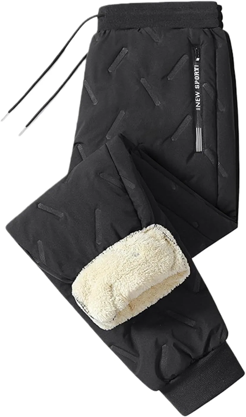 Мужские утепленные спортивные штаны с флисом, модель Active Thermal Cargo Windproof Joggers, чёрный