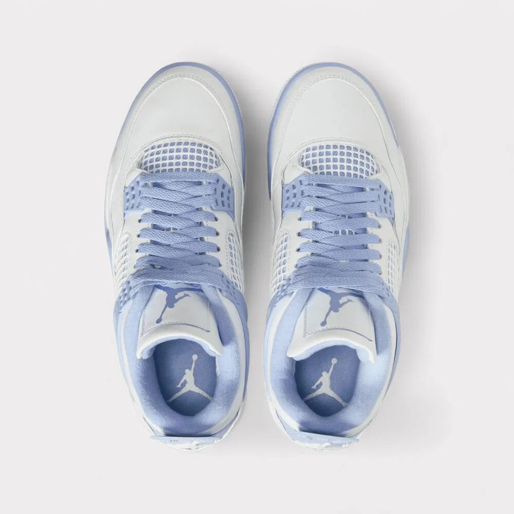 Детские кроссовки Air Jordan 4 Retro Forget Me Not Nike, Weiß Blau — фото 4