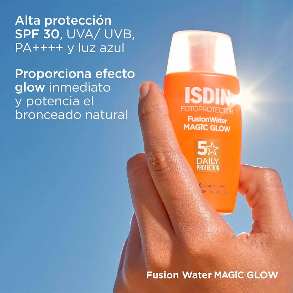 Солнцезащитный крем Magic Glow SPF30 Isdin, прозрачный — фото 4