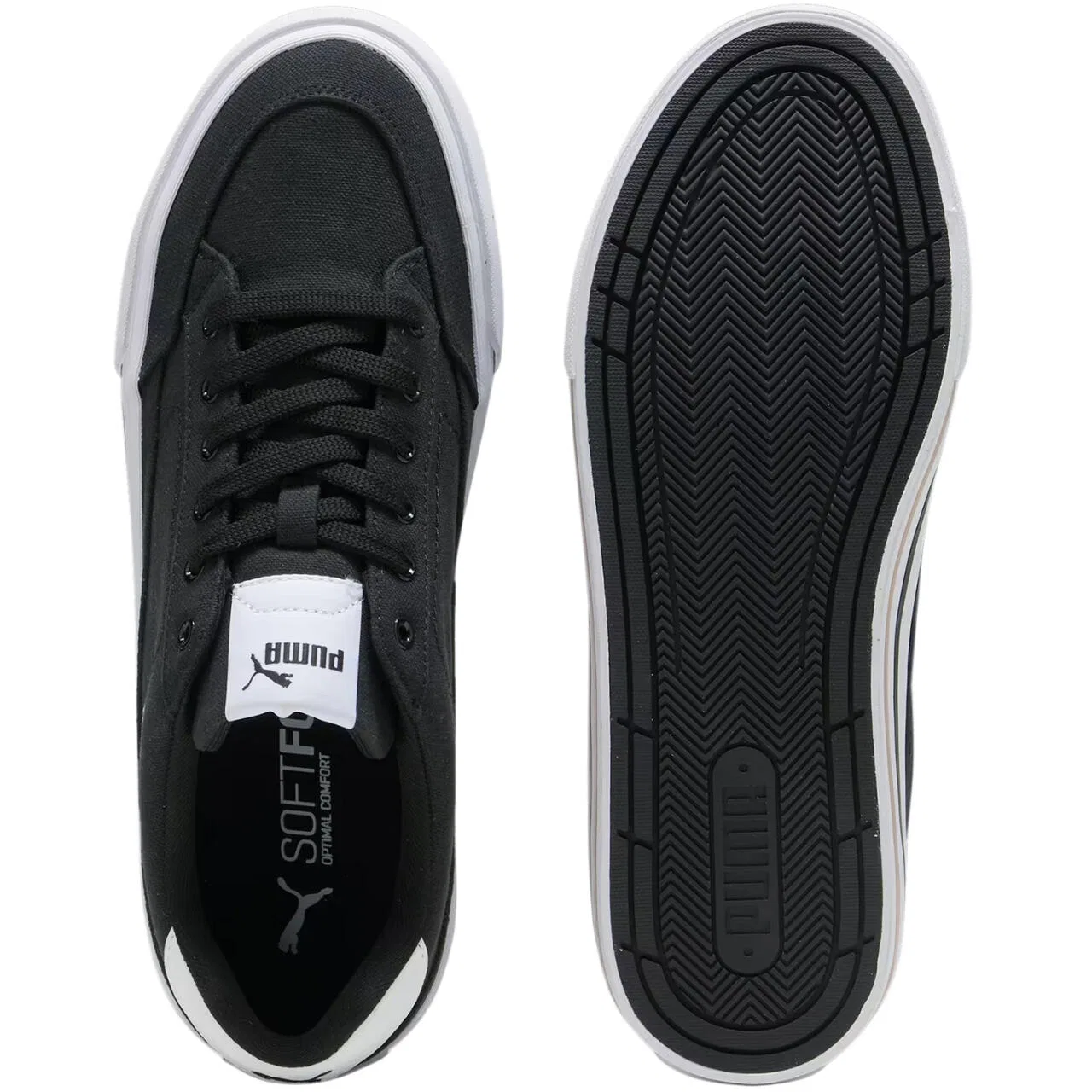 Детские кроссовки с классическим дизайном Puma Court Classic Puma, Цвет Schwarz Weiss — фото 4