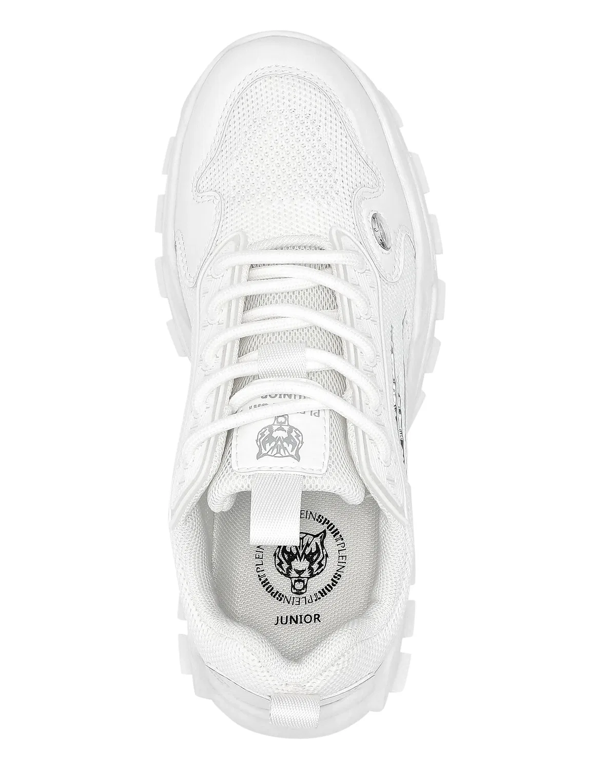Детские кроссовки для мальчиков с логотипом на подошве Bubble Sole PLEIN SPORT, White — фото 4
