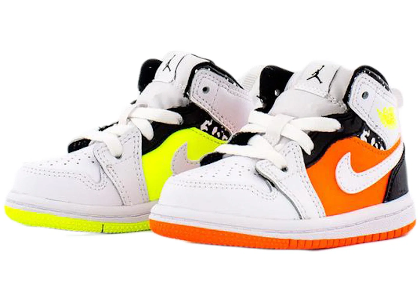 Детские кроссовки Lifestyle Jordan 1 Mid Notebook Jordan, Hyper Crimson/Volt/White/Black