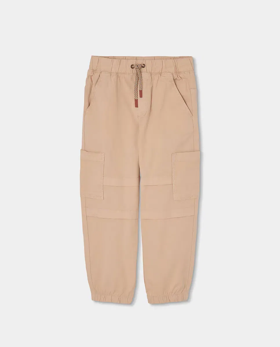 Детские штаны для мальчиков хлопковые Cargo Boboli, Beige Marron