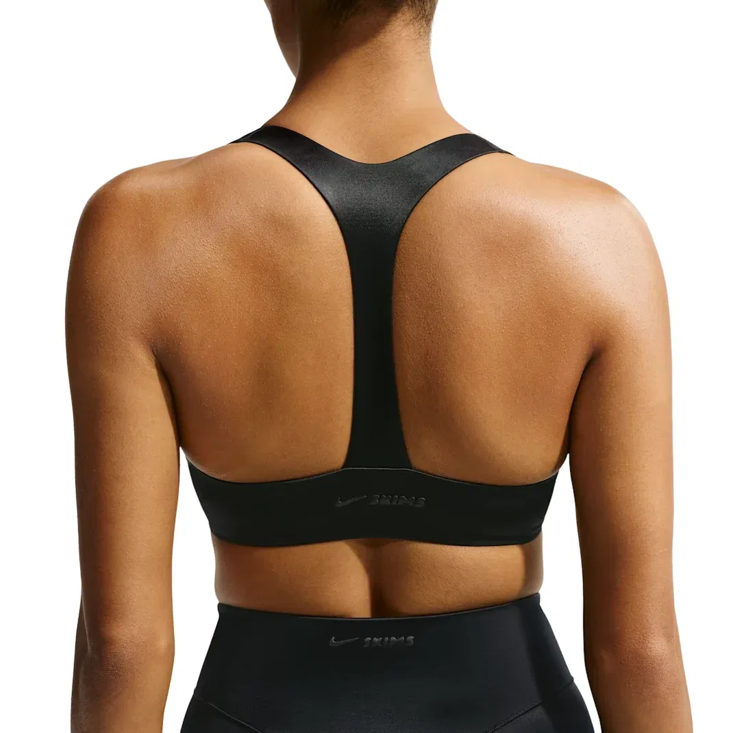 Бюстгальтер SKIMS Stretch Knit Plunge Bra 'Obsidian' Nike, Obsidian — фото 2