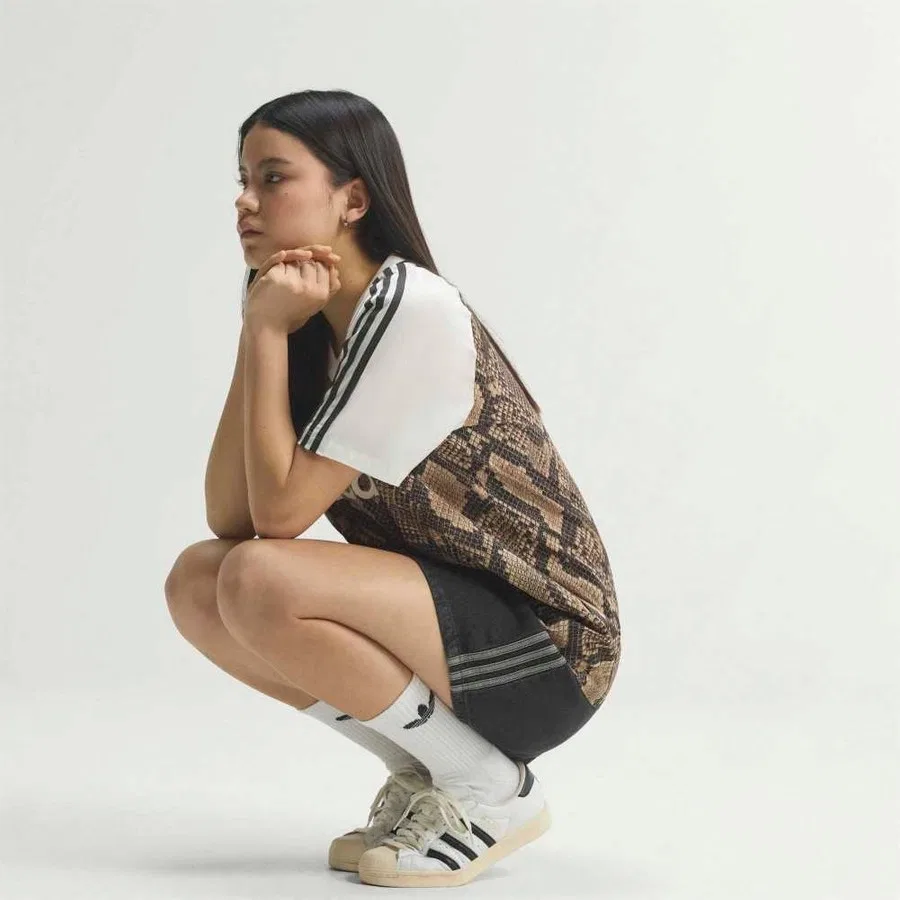 Женская футболка с длинным рукавом Stn Jrsy adidas, Бежевый — фото 4