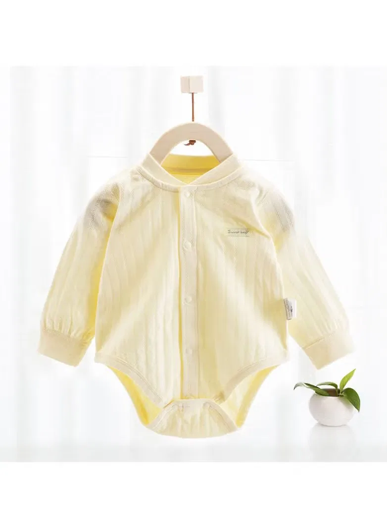 Комбинезон детский хлопковый с длинным рукавом Loquat, желтый