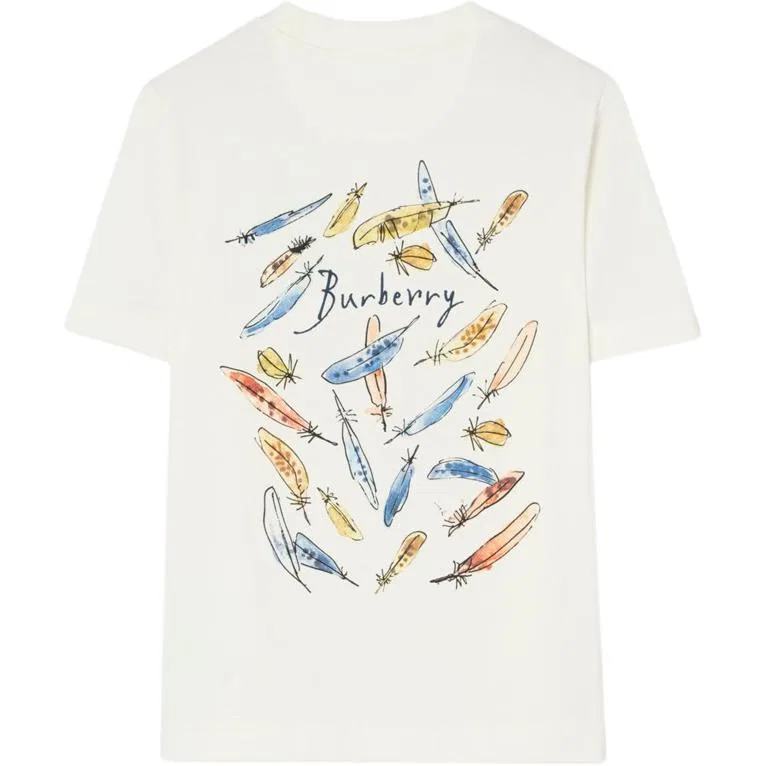 Женская футболка с круглым вырезом, свободного кроя, Burberry, White — фото 3