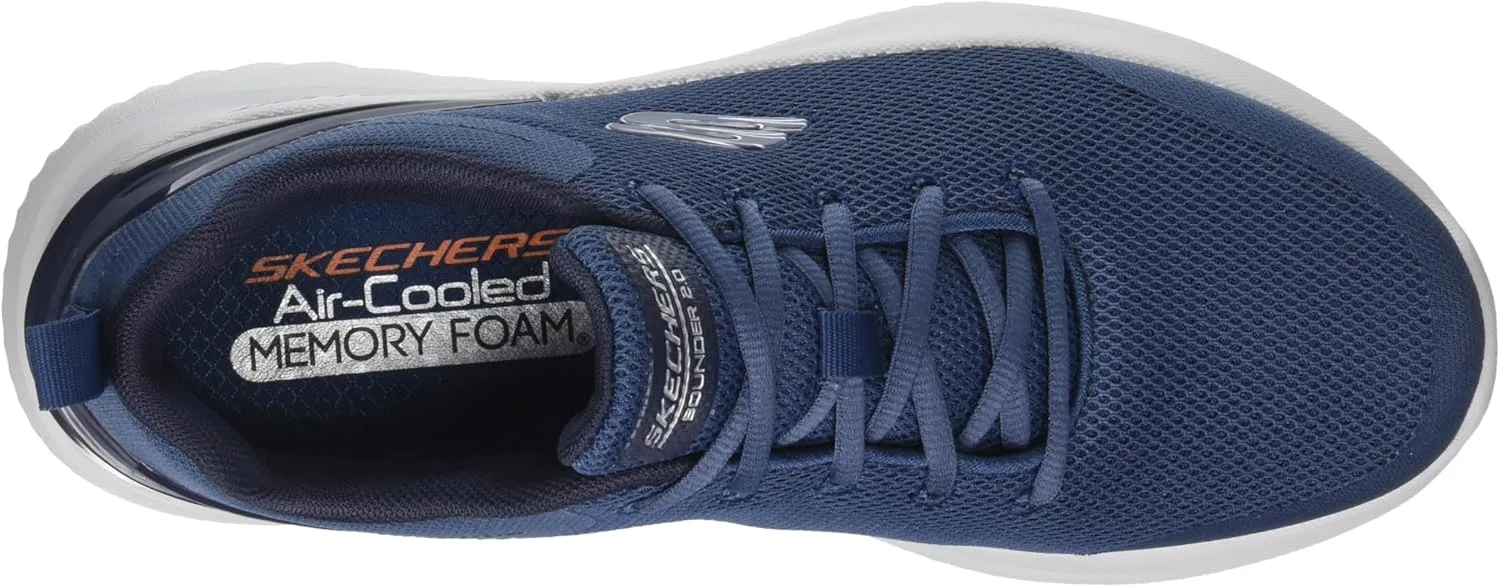 Мужские кроссовки Skechers Bounder 2.0 Nasher, Navy Mesh Trim — фото 3