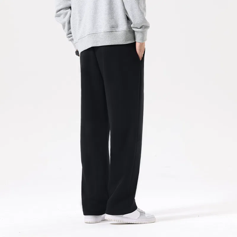Детские брюки свободного кроя Freedom Run Pants Logo MINISO, Heavyweight 330g Black — фото 3