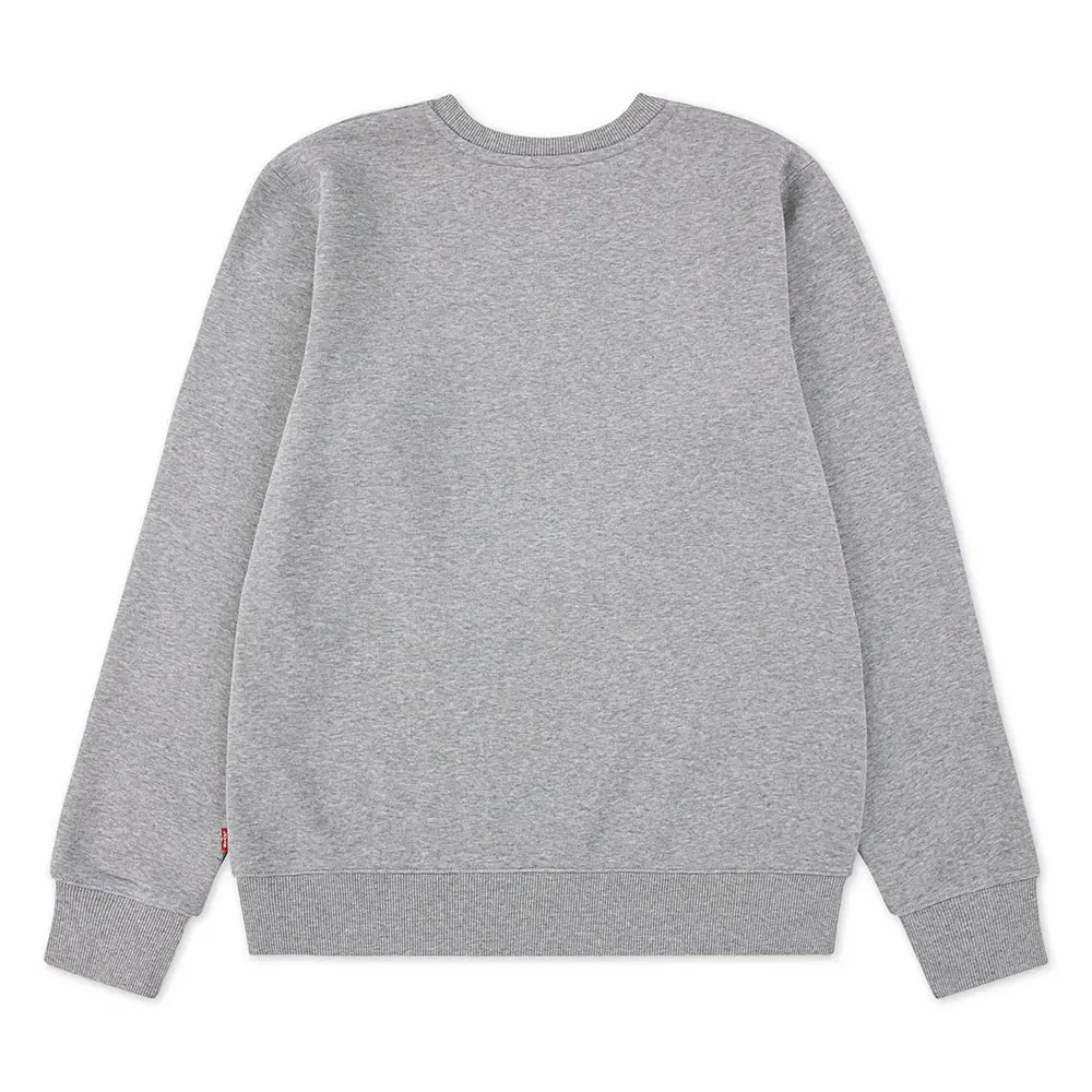 Детский свитшот для мальчиков с флисовой подкладкой Mini Logo Crewneck Levi's, Grey — фото 2